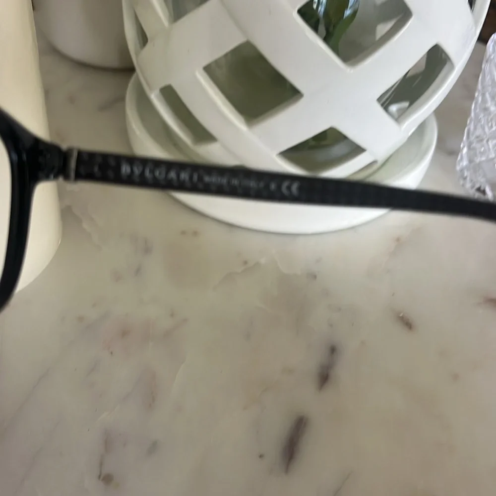 EUC Bulgari black carbon fiber sides, eyeglass frames unisex